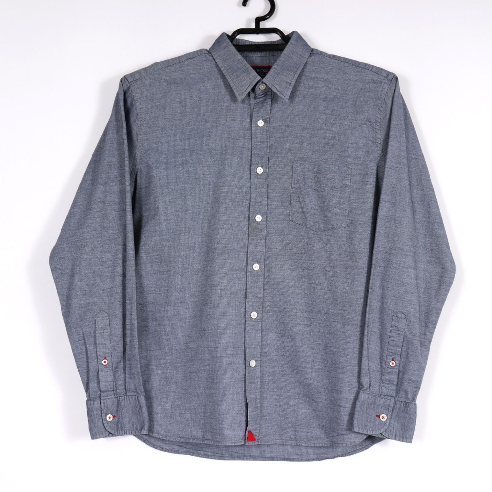 UNTUCKit Mens Blue Chambray L/S Shirt Large